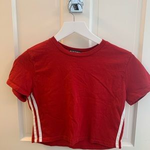 red brandy melville crop top